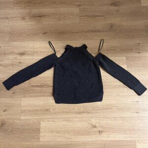 Rag & Bone Dana Knit Cold Off The Shoulder Sweater Grey Size Small